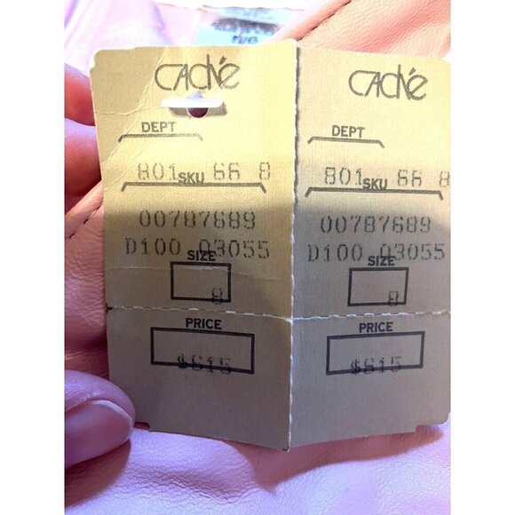 NWT Vintage Cache Leather Mini Dress 6 Bandage Bodycon Pastel Party Cocktail 80s - Picture 11 of 12